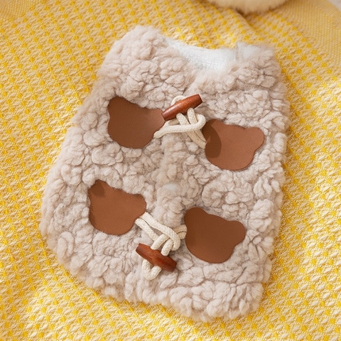 Áo Bông Cúc Gấu Xám