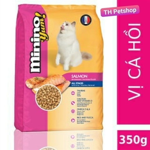 Hạt mèo Minino Yum vị cá hồi 350g