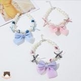 Vòng cổ ngọc trai phối ren 225cm