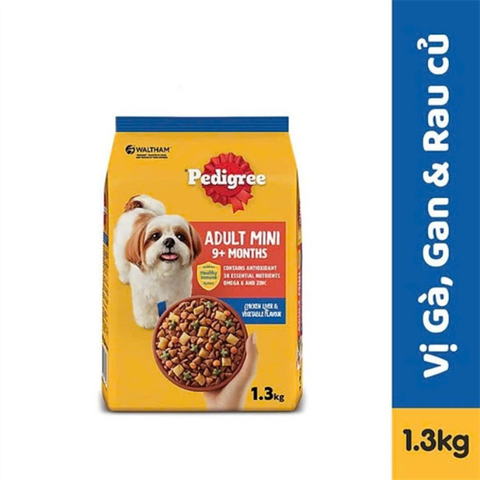 Pedigree Adult Mini Loại Gà Và Gan Và Rau 1.3kg