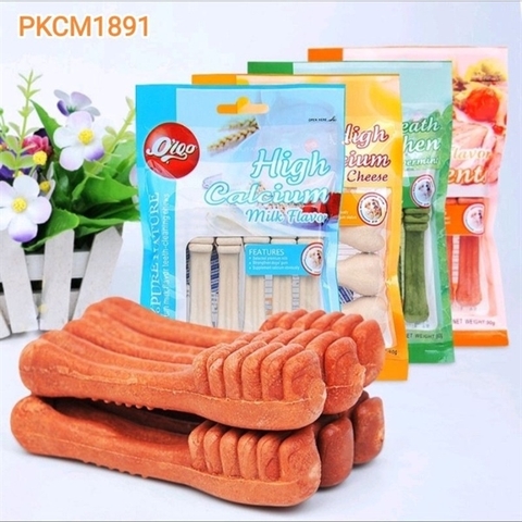 Xương gặm hình bàn chải cho chó orgo: thịt bò