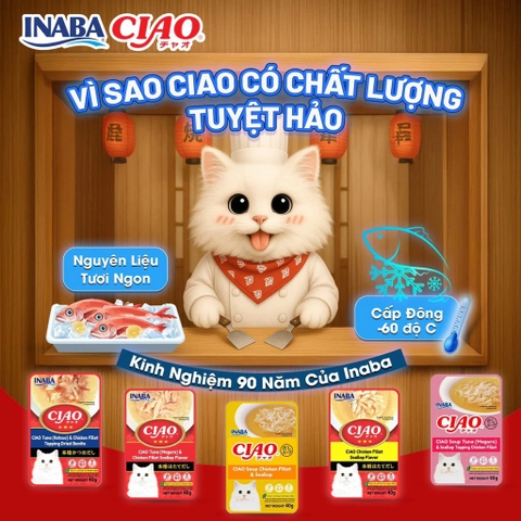 Pate mèo - Ciao - Nhiều vị - 40gram
