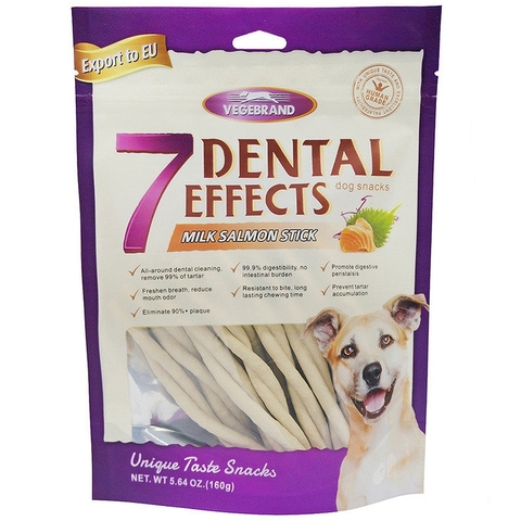 7 Dental Effects Milk Salmom Stick 160g - dạng xoắn
