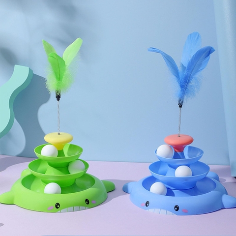 Đồ chơi mèo 3 tầng cá heo