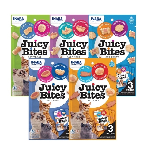 Inaba Juicy Bites Dạng Mềm Cho Mèo Nhiều Vị 33.9G