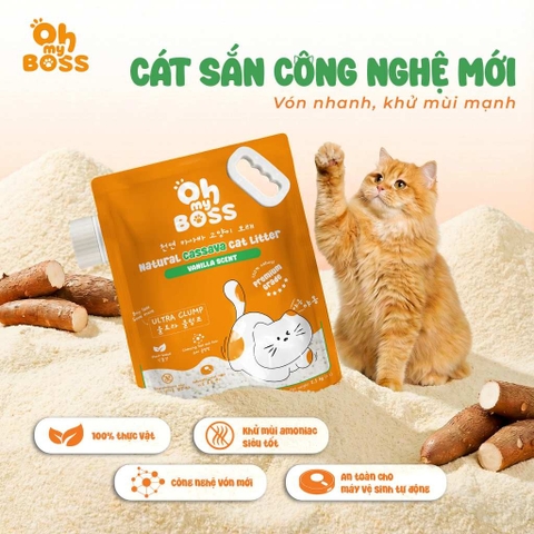Cát Mèo Sắn - Oh Boss - 2.5Kg (Giá trải nghiệm)
