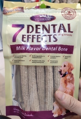 Xương gặm sạch răng 7 dental 100g vị Sữa