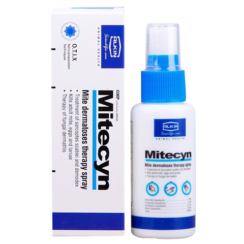 Trị ve rận, viêm da, ghẻ nấm Mitecyn cho chó mèo