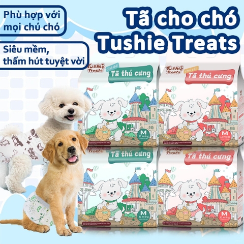 Bỉm mặc Tushie Treats cho chó Đực