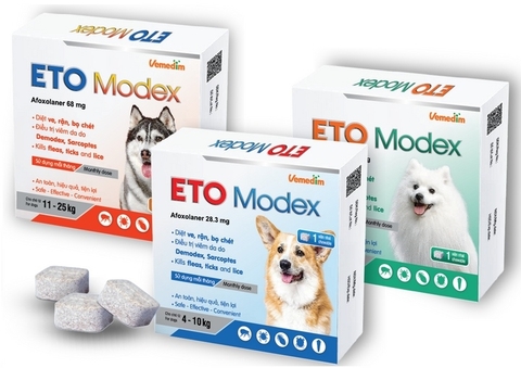 Eto modex Diệt ve rận bọ chét cho Chó 4 - 10Kg