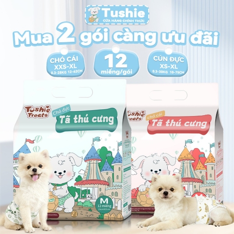 Bỉm mặc Tushie Treats cho chó mèo Cái