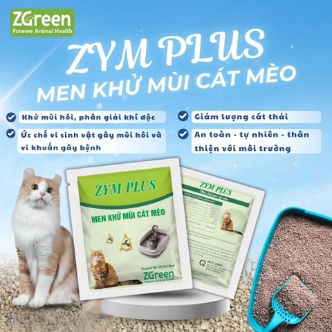 Men khử khuẩn cát mèo ZYME For Pet 100gram