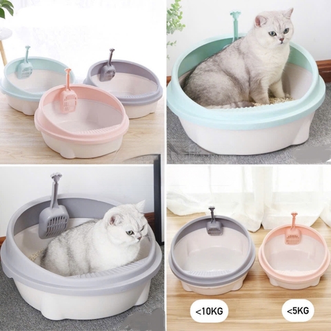 Khay vệ sinh tròn có chân cho mèo