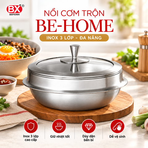 Nồi Cơm Trộn Đa Năng Inox 3 Lớp Be-Home