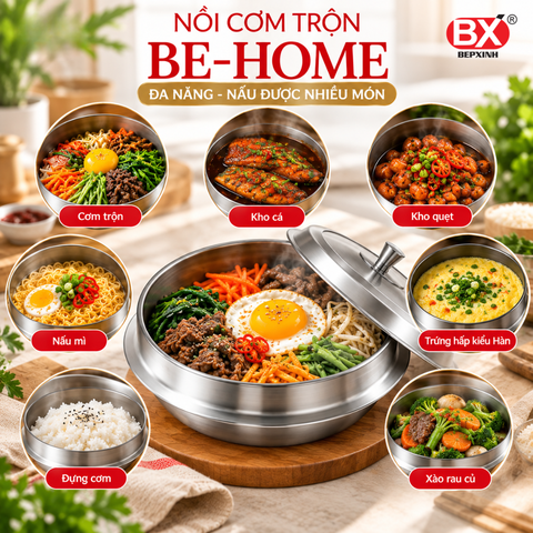 Nồi Cơm Trộn Đa Năng Inox 3 Lớp Be-Home