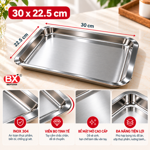 Khay Trà Inox 304
