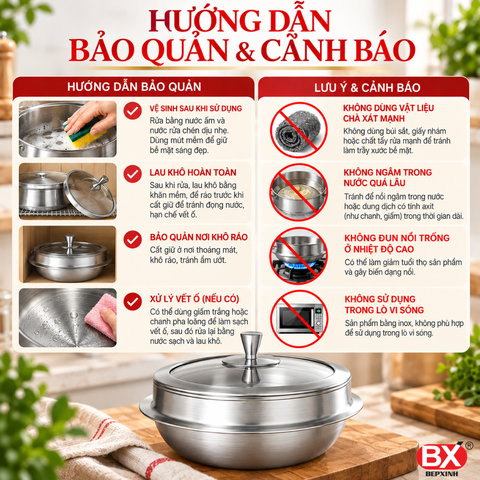 Nồi Cơm Trộn Đa Năng Inox 3 Lớp Be-Home