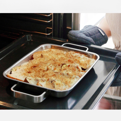 Bộ Khay Nướng Chữ Nhật 3 Món Quai Vuông