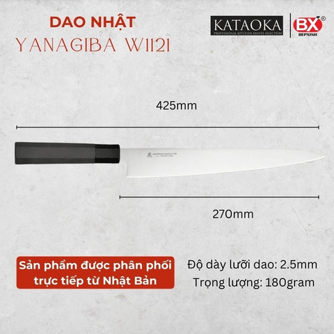 Dao Bếp Nhật W1121 YANAGIBA 270mm