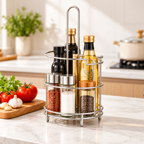 Kệ Gia Vị Tròn Inox 304