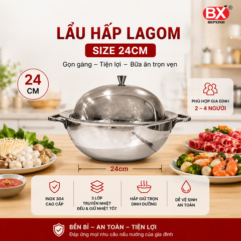 Bộ Lẩu Hấp Lagom 4 Món