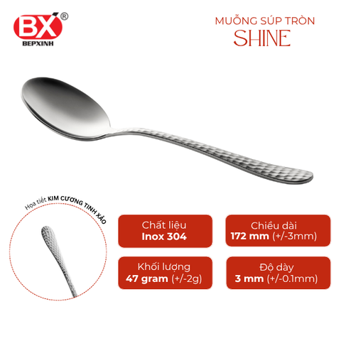 Muỗng Súp Tròn Shine - 6 cái