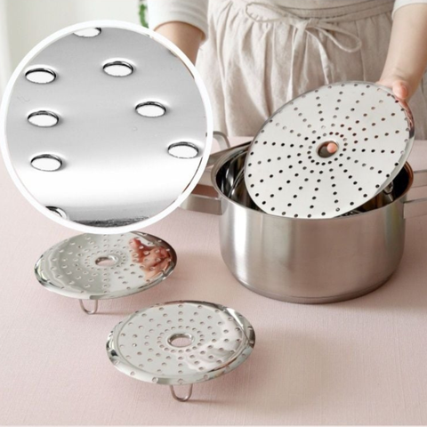 Vỉ Hấp Tròn Có Chân Inox 304 Be-Home (1 cái)