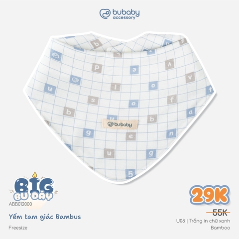 (Freesize) Yếm tròn và yếm tam giác 360 độ Bubaby Siro ASR010036 | Phụ kiện BU Baby sơ sinh chính hãng