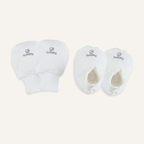 Tổng hợp các set Bao Tay Bu baby Bao Chân BU baby sợi tre mềm mướt | Phụ kiện BU baby chính hãng