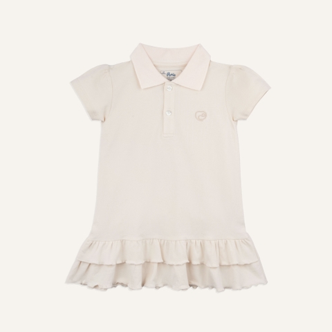 (1Y-5Y) Váy ngắn tay bèo gấu, váy liền sát nách cổ Polo BU Baby Ponie BPN53BG00 BPN540300 | Váy Bubaby chính hãng