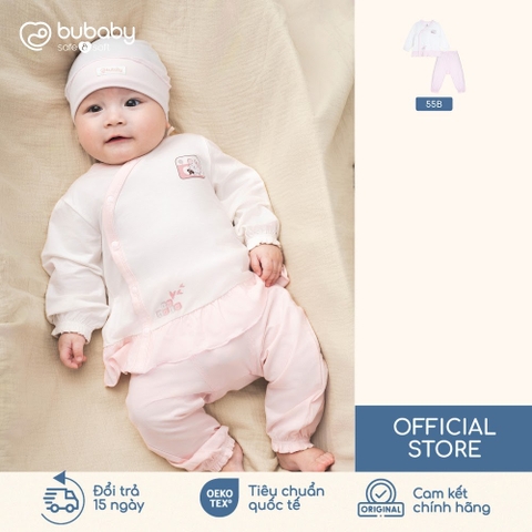 BU Baby (0M-9M) Bộ dài tay, ngắn tay cài chéo bé gái Little Car Bamboo SBB1108BG | Quần áo sơ sinh chính hãng