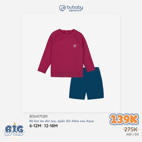 (6M-5Y) Đồ bơi ngắn tay, dài tay chống tia UV cho bé Swimwear - BSM231100 BSM171300 l Quần áo BU Baby chính hãng