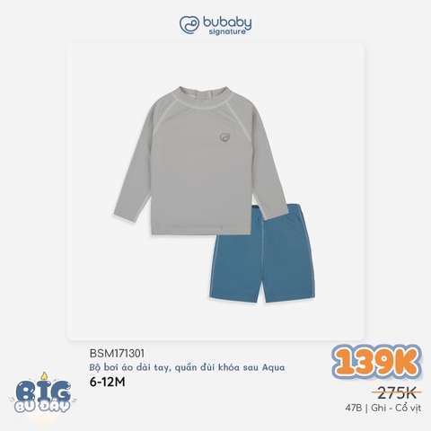 (6M-5Y) Đồ bơi ngắn tay, dài tay chống tia UV cho bé Swimwear - BSM231100 BSM171300 l Quần áo BU Baby chính hãng