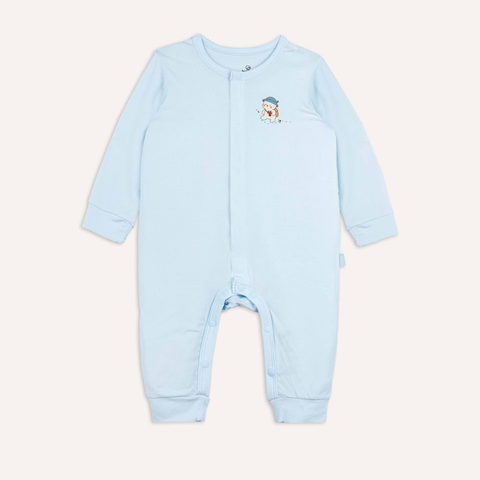 (NB-3M) Body dài tay cài giữa bé trai bé gái Bubaby Siro - BSR210205 | Quần áo BU Baby chính hãng