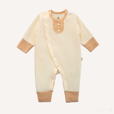 (NB-3M) Bộ dài tay cài chéo Bao tay chân lật Bubaby Siro - BSR110809 | Quần áo BU Baby chính hãng