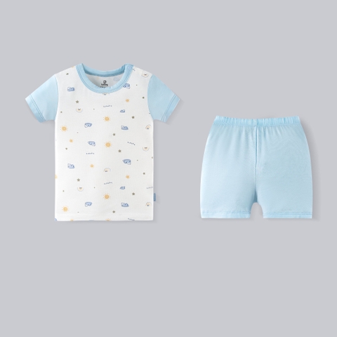 (6M - 5Y) Bộ quần áo ngắn tay cài vai BUBABY SALE 2026