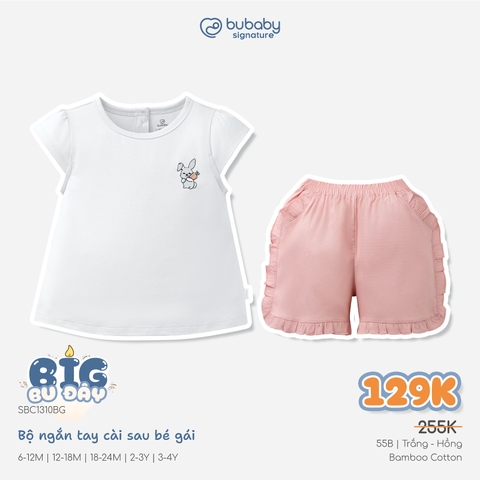 (6M-5Y) Bộ ngắn tay cài sau , áo 2 dây + Quần đùi Bamco cho bé gái - BBC1310BG BBC153101 | Quần áo BU Baby chính hãng