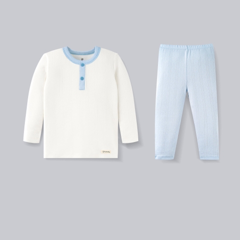 (12M-5Y) Bộ dài tay cổ trụ BCT110300  Cotton Slub Dona cho bé trai, bé gái  - BU Baby chính hãng