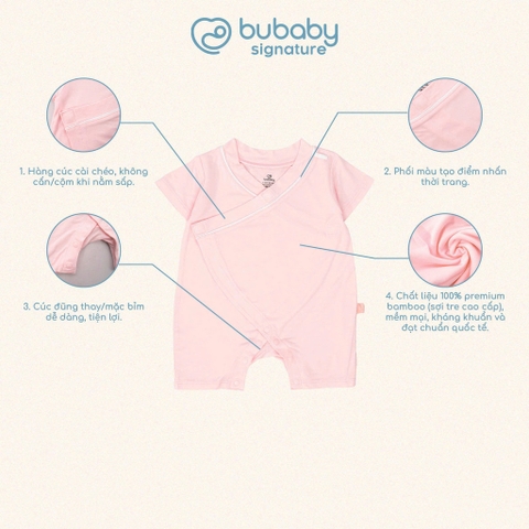 (1M-12M) Body đùi ngắn tay cài chéo, cài giữa Bambus bé trai bé gái BBB230803 BBB230205 BBB230206 | Quần áo chính hãng