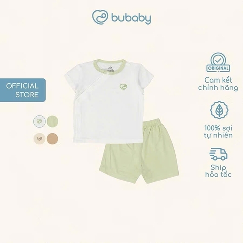 (1M-9M) Quần áo ngắn tay cài chéo Bambus - BBB130804 | BU Baby chính hãng