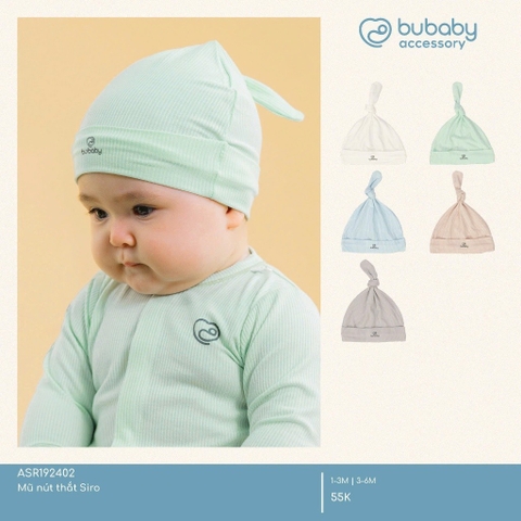(1M-6M) Mũ nút thắt Siro - ASR192402 | Phụ kiện BU Baby Chính Hãng