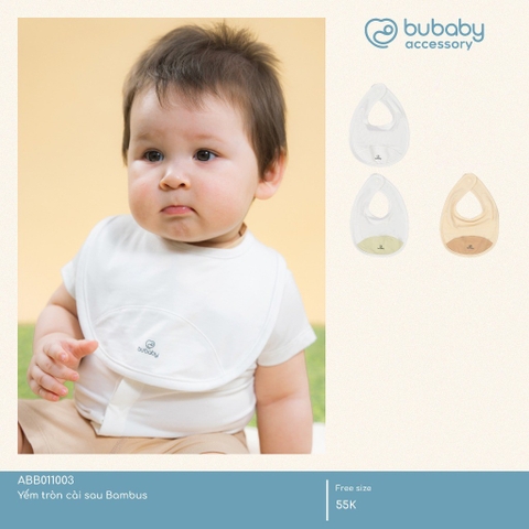 (Freesize) Yếm cài sau cổ tròn Bambus ABB012100 - ABB011003 | Phụ kiện BU Baby chính hãng