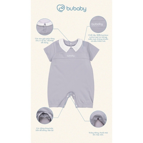(1M-12M) Body đùi ngắn tay cài sau cổ Peter Pan Bamco - BBC2310PP | Quần áo BU Baby chính hãng