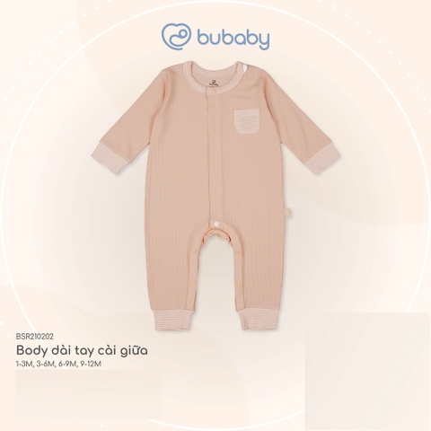 (1M-12M) Body dài tay cho bé Bubaby Siro Stripy BSR210805 BSR210804 BSR210202 BSR110205 | Quần áo BU Baby chính hãng