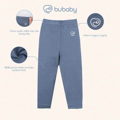 (6M-5Y) Quần legging dài + Áo dài tay cho bé trai bé gái Bubaby Siro BSR410005 | Quần áo chính hãng