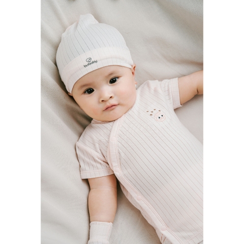 (1M-6M) Bộ ngắn tay cài chéo Bubaby Modal - BMD130800 | Quần áo BU Baby chính hãng