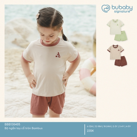 (6M-5Y) Bộ ngắn tay, bộ sát nách cổ tròn Bambus BBB130405 BBB140407 | Quần áo BU Baby chính hãng