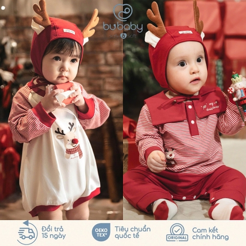 BU Baby (0-18M) Set đồ Noel giáng sinh 2025 cho bé yêu Kèm hộp Quà tặng BU Cotton | Hàng chính hãng