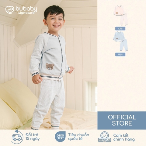 (6M-5Y) Bộ dài tay Thu đông cho bé Bubaby Signature Cotton BCT110202 | Quần áo BU Baby chính hãng