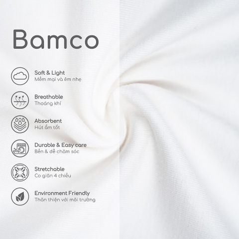 BU Baby (6M-5Y)  Bộ cộc tay cổ tròn cho bé thoáng mát năng động Bamboo SBC13042 | Quần áo Chính hãng